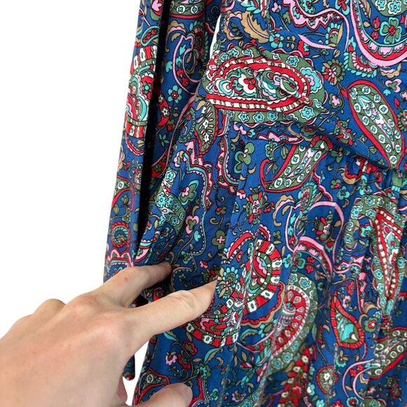 NWT Boden Amelie A-Line Knee Length Long Sleeve Stretch Paisley Dress Size 6 - Picture 5 of 13